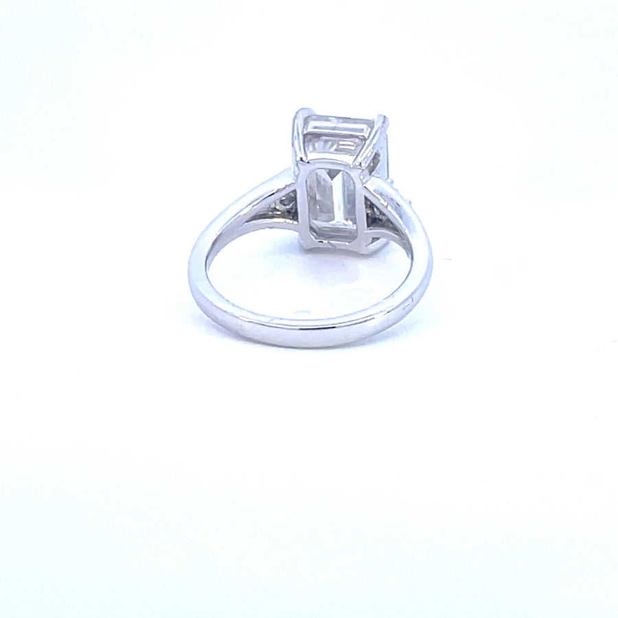 5ct Emerald Cut Moissanite Ring - Emerald Twin | Jewel Eternal