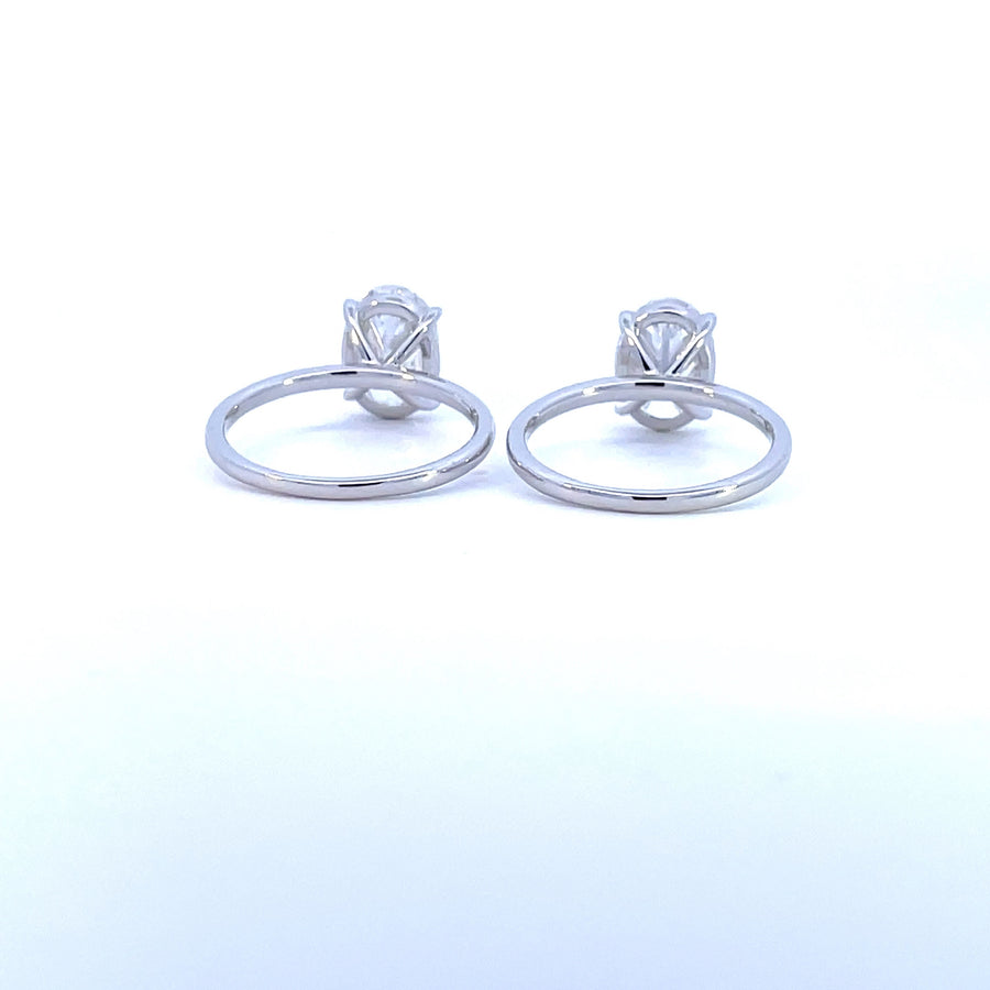 Solitaire 2.5ct Oval Ring in Brilliant Cut or Crushed Ice Cut | Great as a travel ring! | Majestry ring | Jewel Eternal