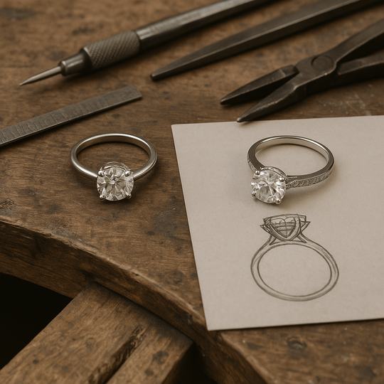 Behind the Scenes: Crafting a Custom Moissanite Ring