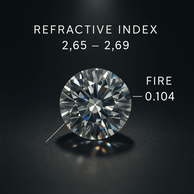 Moissanite Refractive Index, Brilliance and Fire Explained