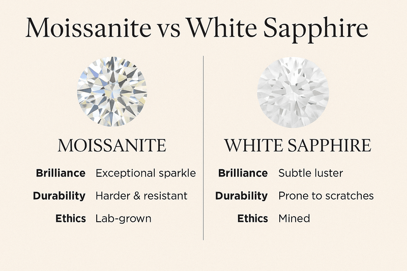 Moissanite vs White Sapphire: Which Stone Should You Choose?