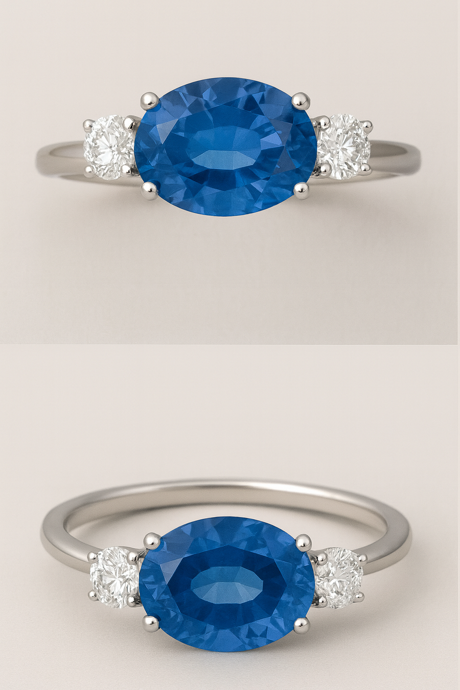 Custom East West Sapphire Ring