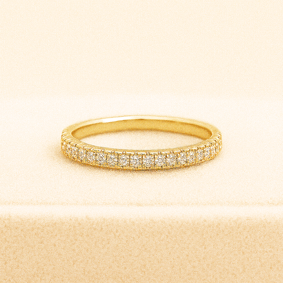 Pavé Band – Micro Pavé Moissanite Eternity Ring in Sterling, Gold or Platinum