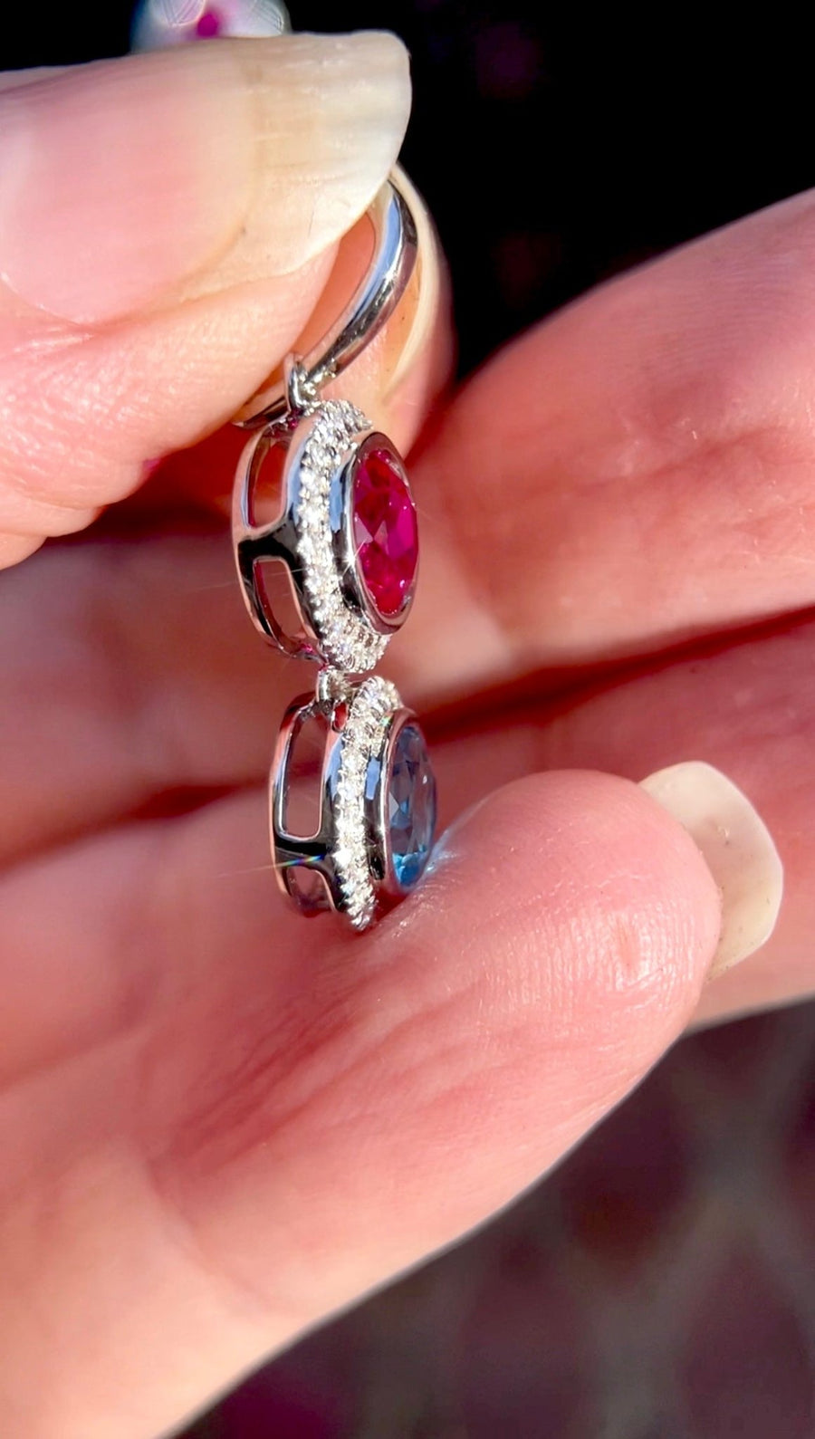 Double BirthStone 3 Piece Set - Ring, Pendant Necklace, Earring - Jewel Eternal