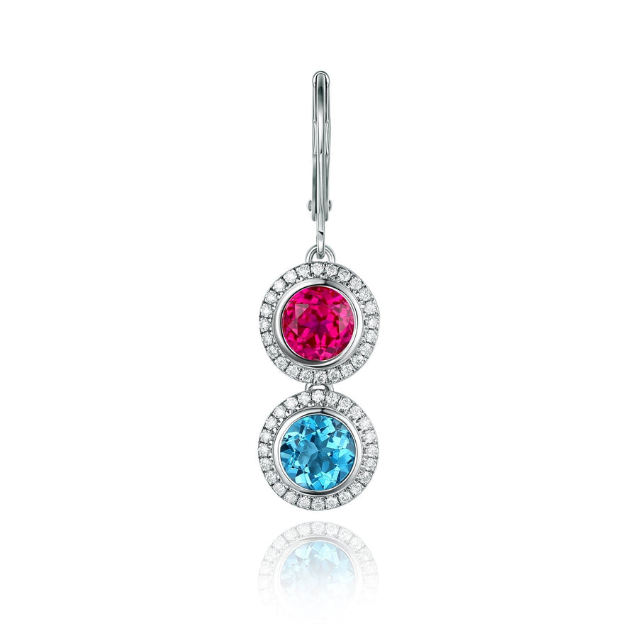 Double BirthStone 3 Piece Set - Ring, Pendant Necklace, Earring - Jewel Eternal