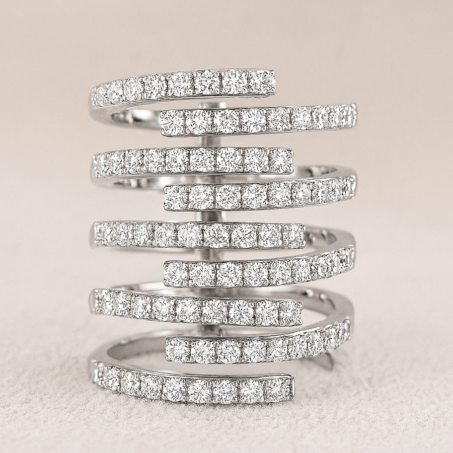 Embrace – Moissanite Eternity Ring with 72 gems in Sterling, Gold or Platinum - Jewel Eternal