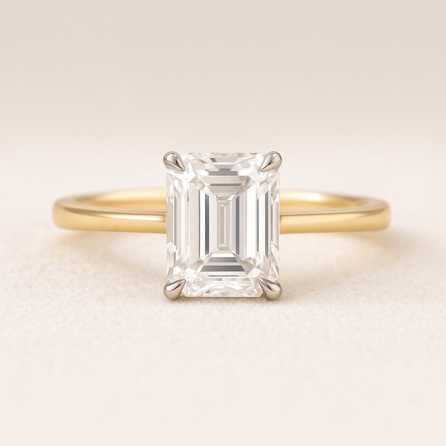 Emerald Classic Moissanite Ring 3–5ct • D Color VVS1 • Handcrafted | Jewel Eternal™ - Jewel Eternal