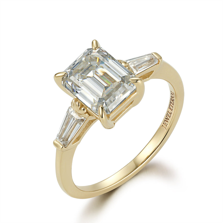 Everlove 2–5 ct Emerald Cut Moissanite Ring | D Color VVS1 | Jewel Eternal - Jewel Eternal