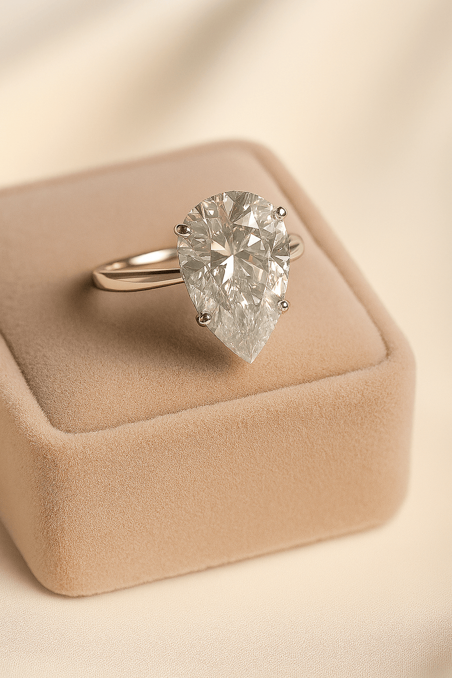 Longpear Classic 6ct Pear Cut Moissanite Ring • D Color VVS1 | Jewel Eternal - Jewel Eternal