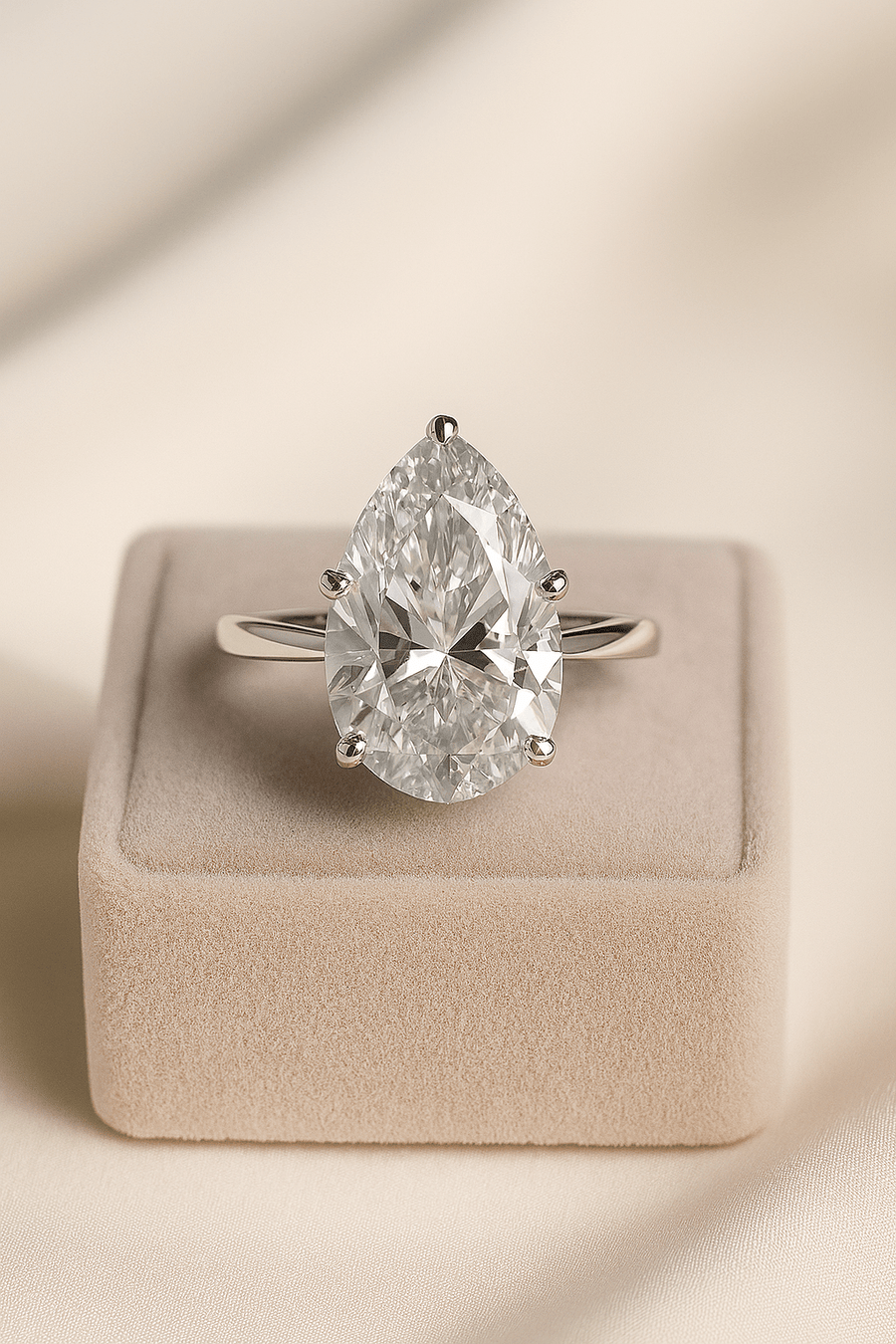 Longpear Classic 6ct Pear Cut Moissanite Ring • D Color VVS1 | Jewel Eternal - Jewel Eternal