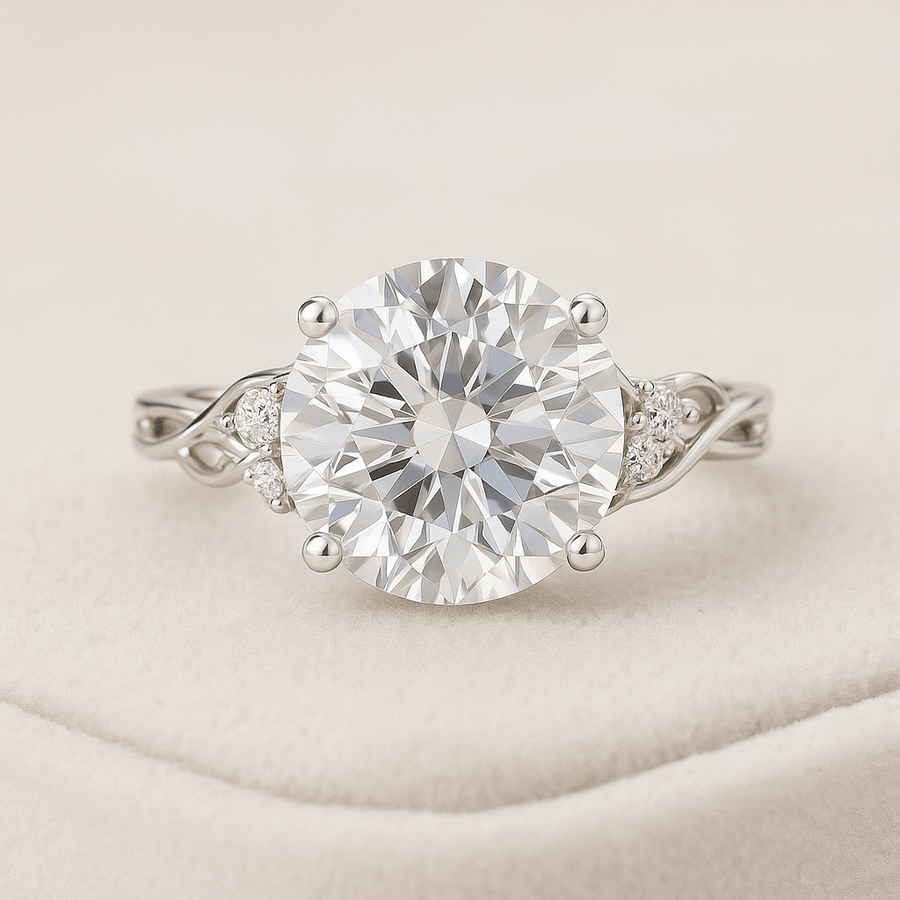 Twisted Vine – Handcrafted Vine - Inspired Moissanite Ring in Sterling, Gold or Platinum - Jewel Eternal