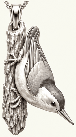 White-breasted Nuthatch Pendant - Jewel Eternal