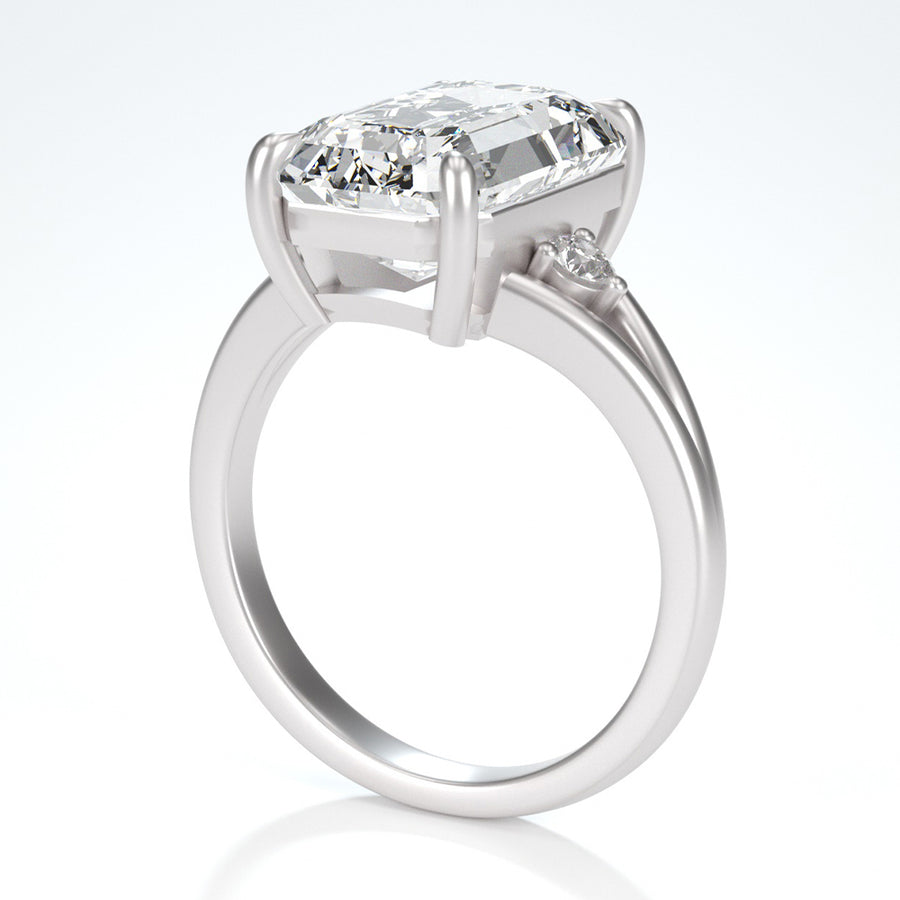 5ct Emerald Cut Moissanite Ring - Emerald Twin | Jewel Eternal