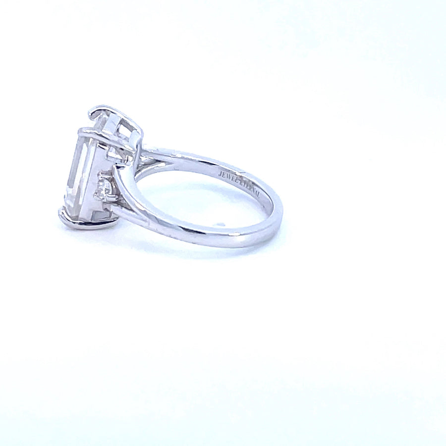 5ct Emerald Cut Moissanite Ring - Emerald Twin | Jewel Eternal