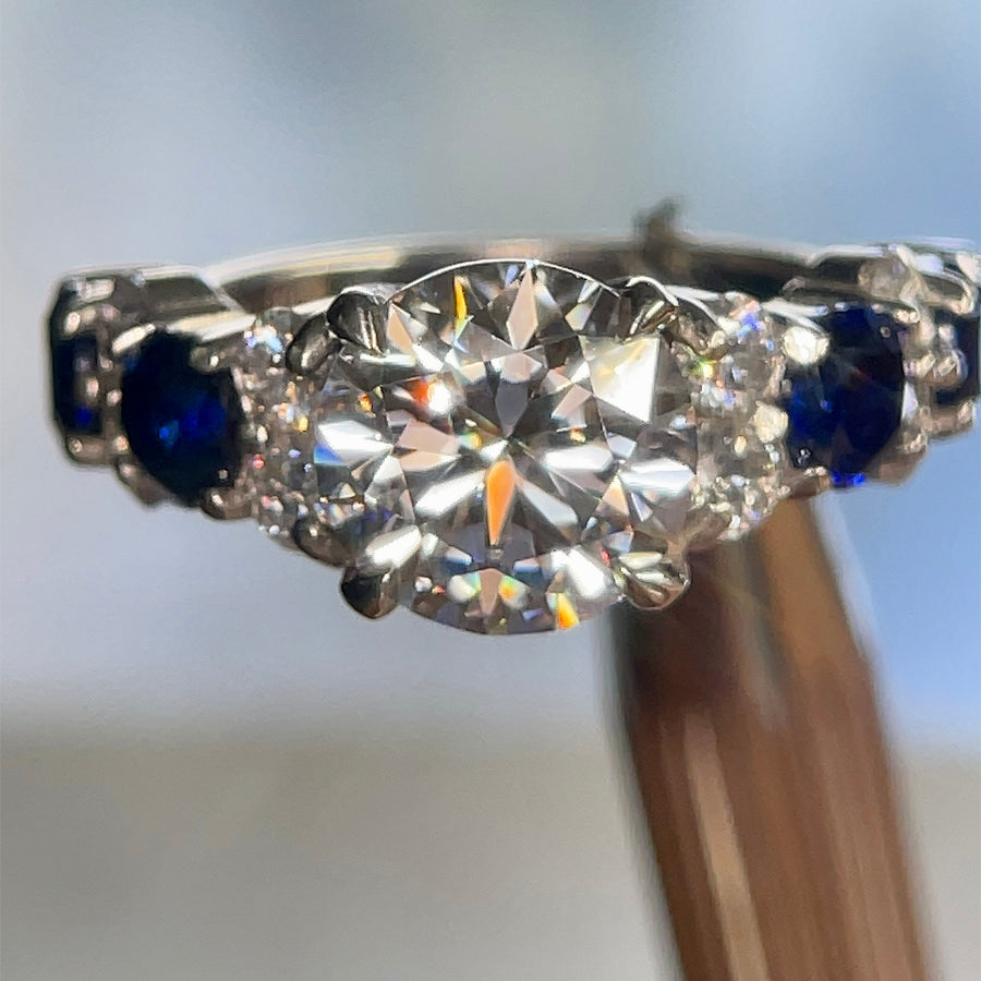 Sapphire Engagement Rings - Velvet Moissanite | Jewel Eternal