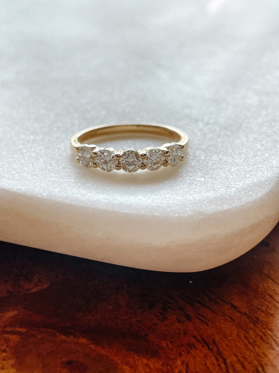 5 Stone Anniversary Ring - Pentastone Classic | Jewel Eternal