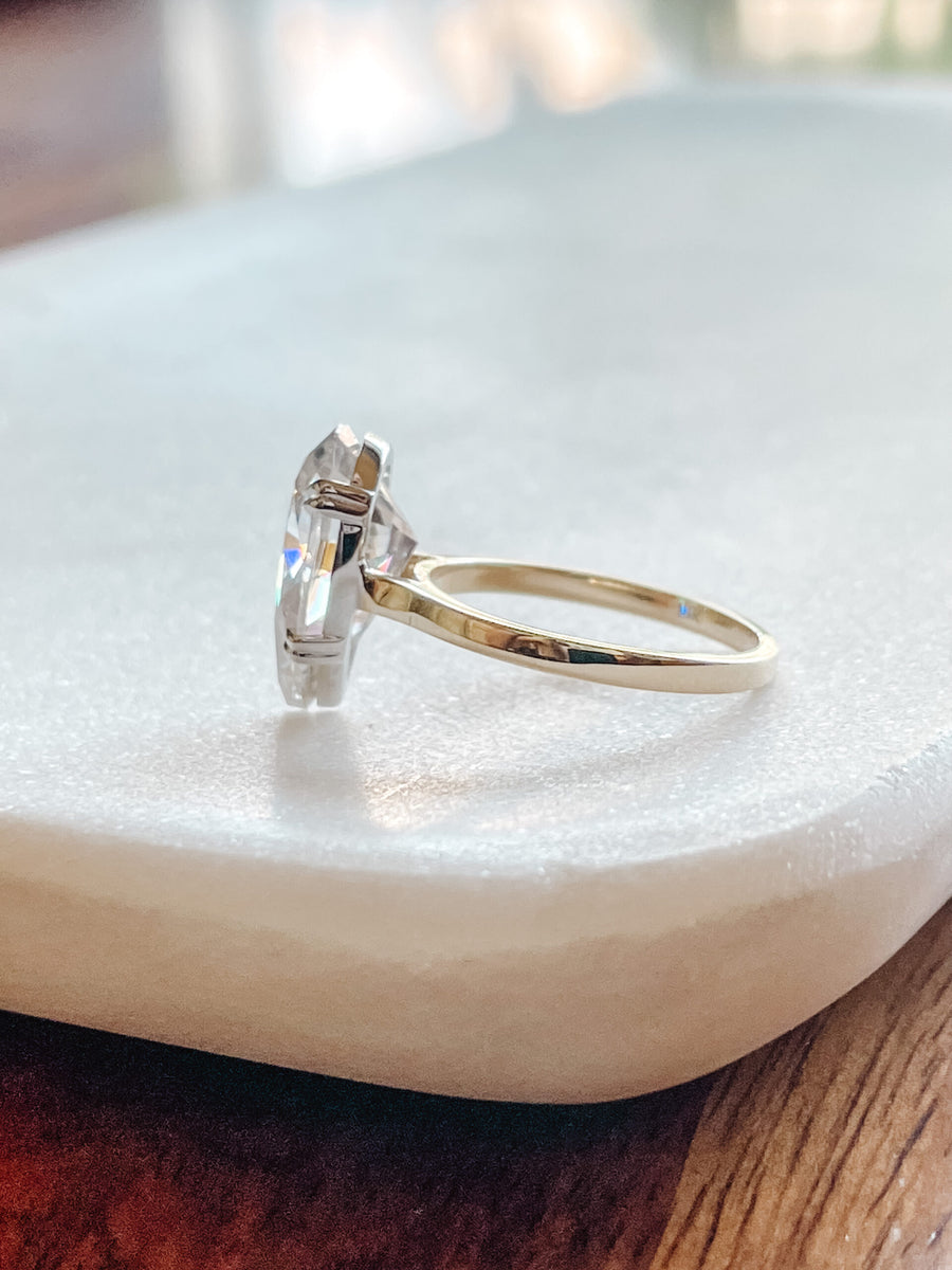 Solitaire Pear Cut Ring - Longpear Classic - 6ct | Jewel Eternal 