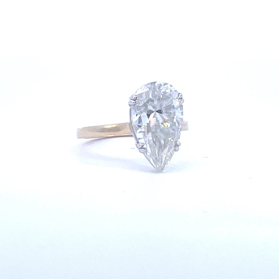 Solitaire Pear Cut Ring - Longpear Classic - 6ct | Jewel Eternal 