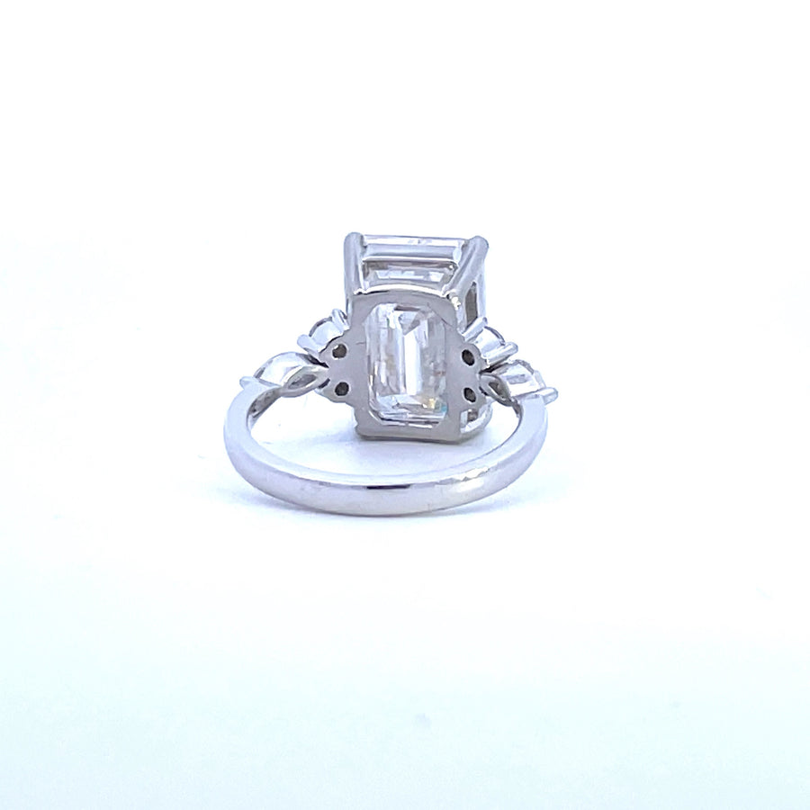 8ct  Emerald Cut Moissanite Ring. Looks and lasts as long as diamond. - Olive Angel | Jewel Eternal
