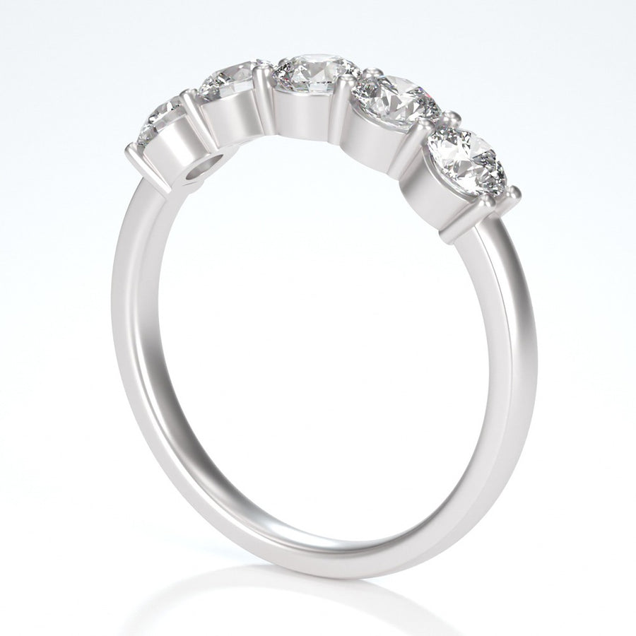 5 Stone Anniversary Ring - Pentastone Classic | Jewel Eternal