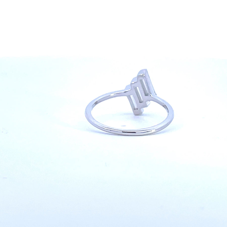 3 Baguette Moissanite Fashion Ring. Looks identical to and lasts as long as diamond - Petite Lights | Jewel Eternal