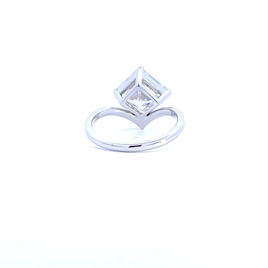 Asscher cut Solitaire Moissanite Engagement and Fashion Ring. Looks identical to and lasts as long as diamond - Precious Square | Jewel Eternal