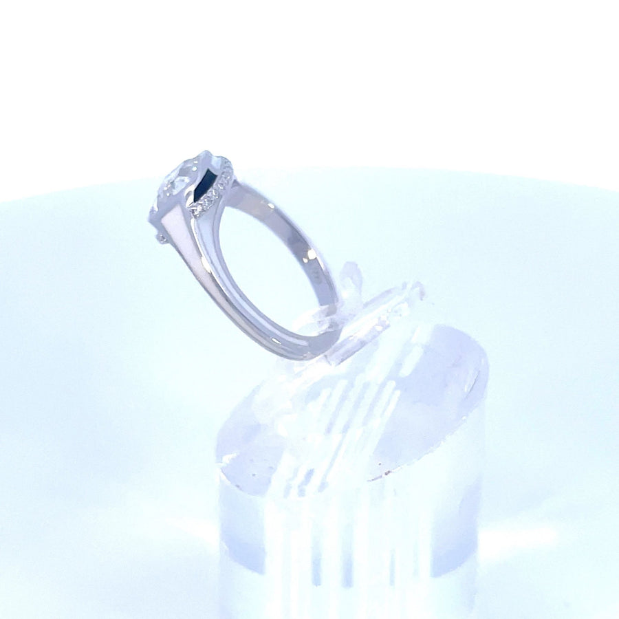 Celestial Noir™ 1.5ct Moissanite Black & White Enamel Ring - D Color VVS1 | Jewel Eternal - Jewel Eternal