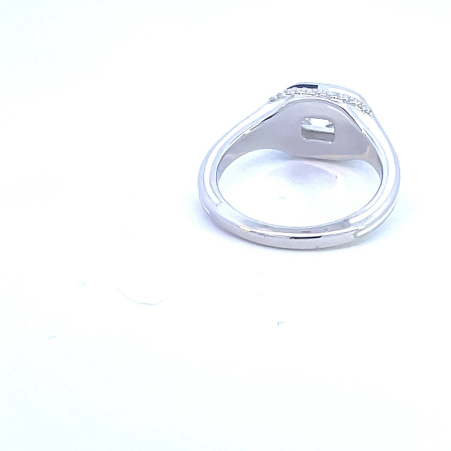 Celestial Noir™ 1.5ct Moissanite Black & White Enamel Ring - D Color VVS1 | Jewel Eternal - Jewel Eternal