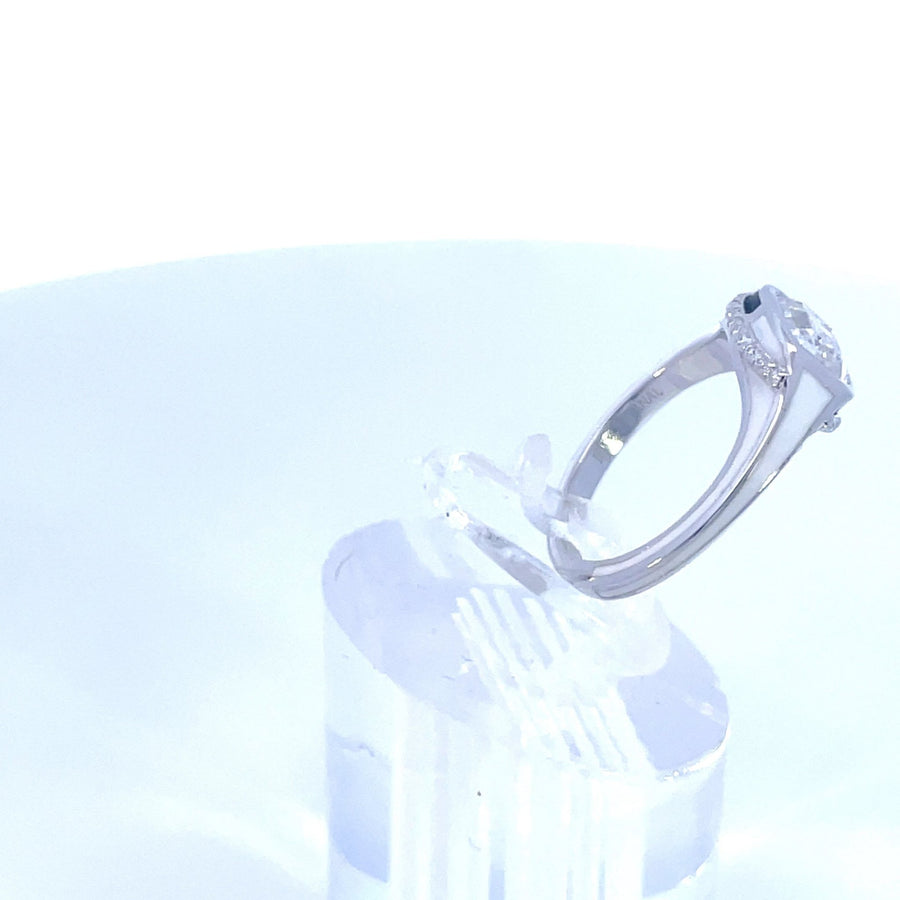 Celestial Noir™ 1.5ct Moissanite Black & White Enamel Ring - D Color VVS1 | Jewel Eternal - Jewel Eternal