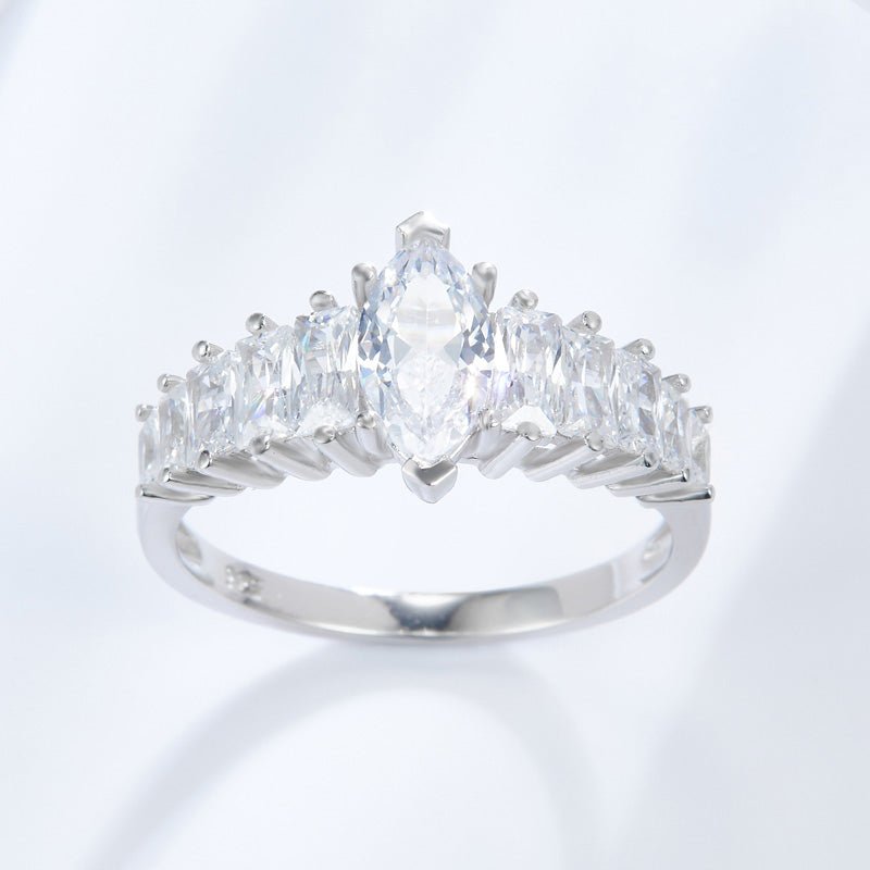 Comet Moissanite Marquise & Baguette Ring – 4.5 tcw • Jewel Eternal™ - Jewel Eternal