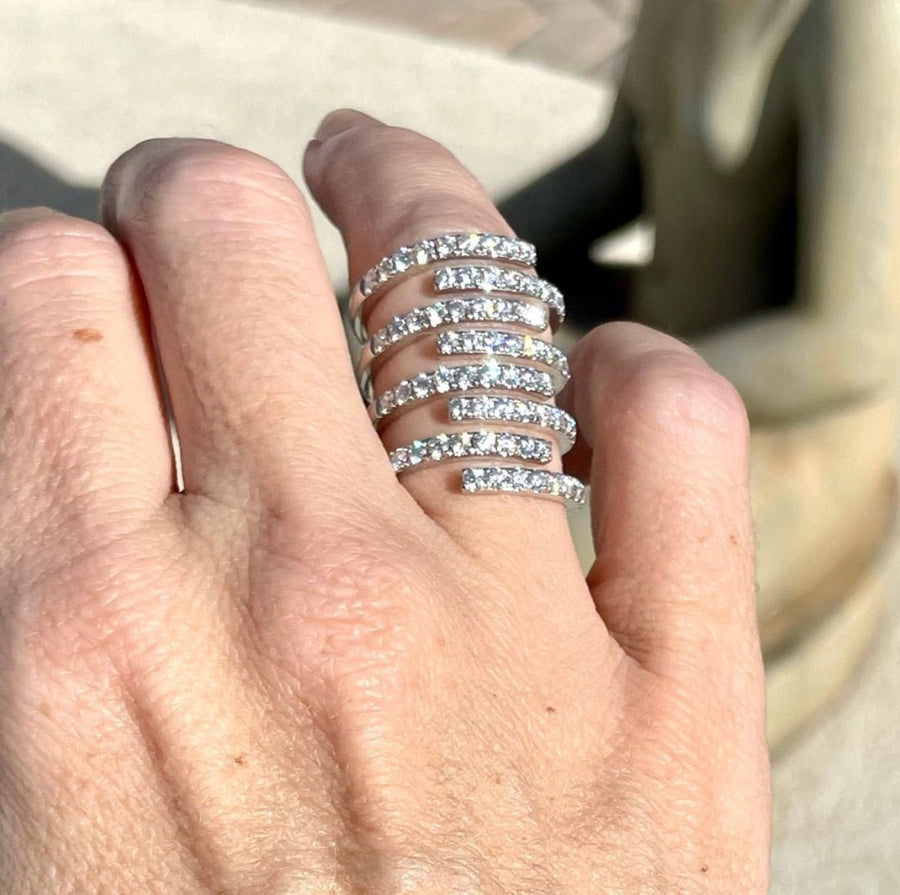 Embrace – Moissanite Eternity Ring with 72 gems in Sterling, Gold or Platinum - Jewel Eternal