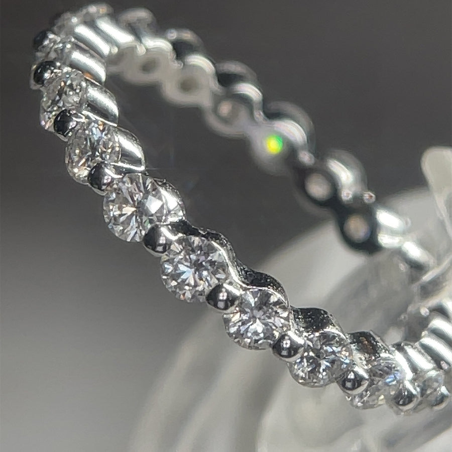 Eternity Band – 1.2 ct Moissanite Stacking Ring in Sterling, Gold or Platinum - Jewel Eternal