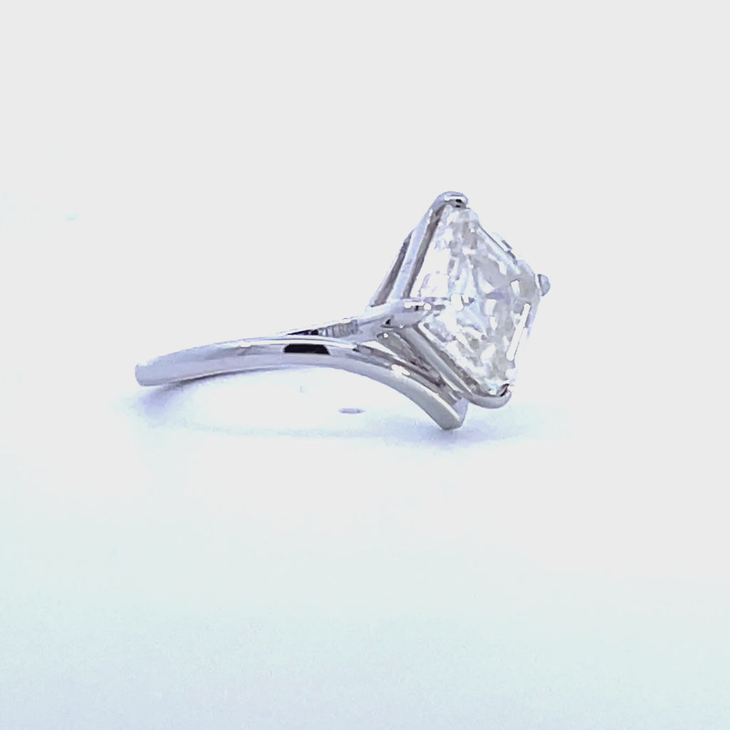 Asscher cut Solitaire Moissanite Engagement and Fashion Ring. Looks identical to and lasts as long as diamond - Precious Square | Jewel Eternal