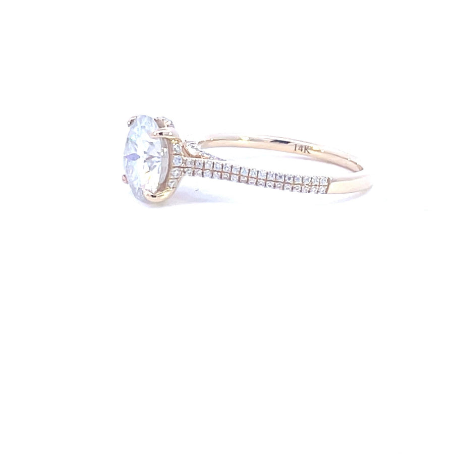 Hidden Dreams – 3 ct Round Moissanite Ring with Double Pavé and Hidden Halo in Silver, Gold or Platinum - Jewel Eternal