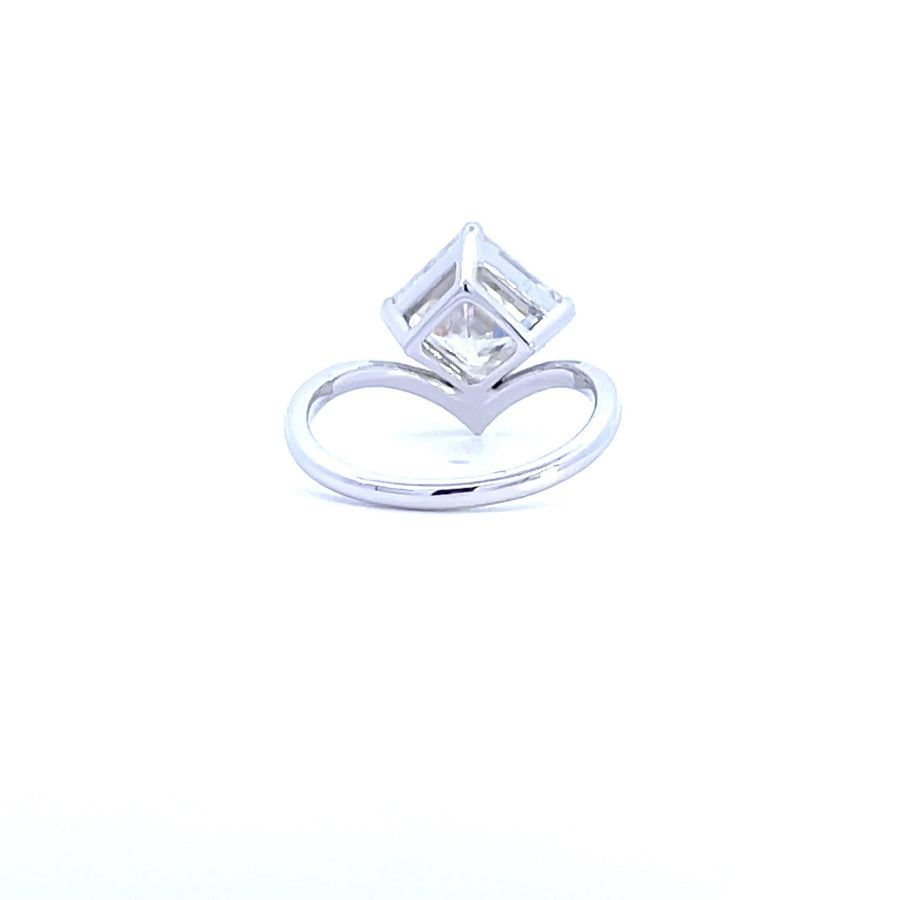 Precious Square – 3 ct Princess Cut Moissanite Ring in Sterling, Gold or Platinum - Jewel Eternal