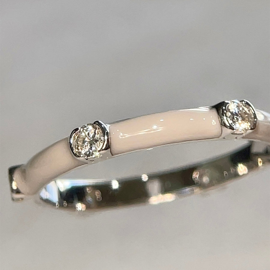 Starlight – Starburst Moissanite Accent Ring in Sterling, Gold or Platinum - Jewel Eternal