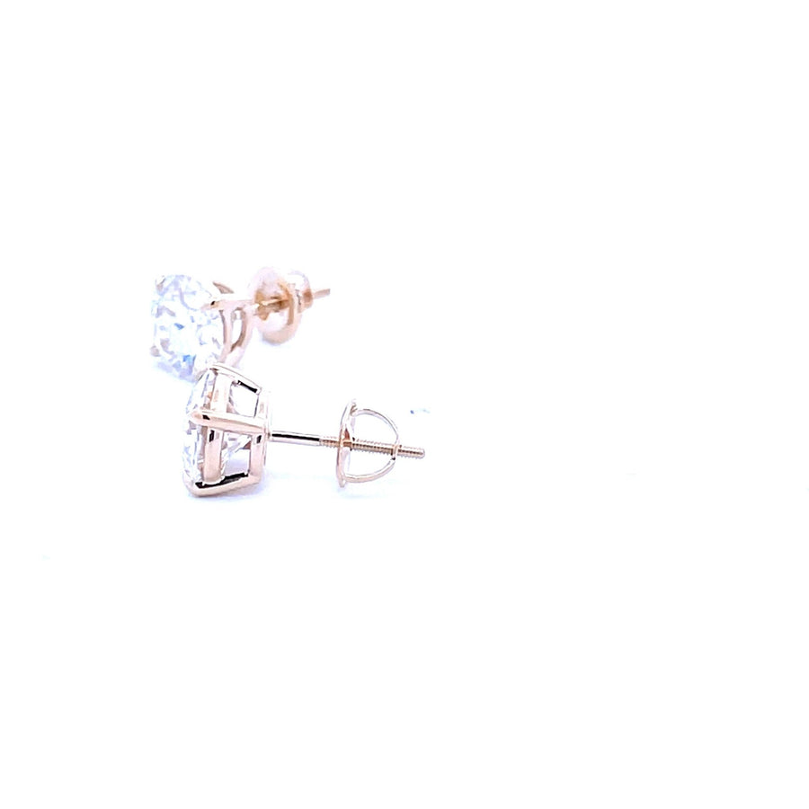 Stud Classic – Round Moissanite Stud Earrings in Sterling, 14K Gold or Platinum - Jewel Eternal