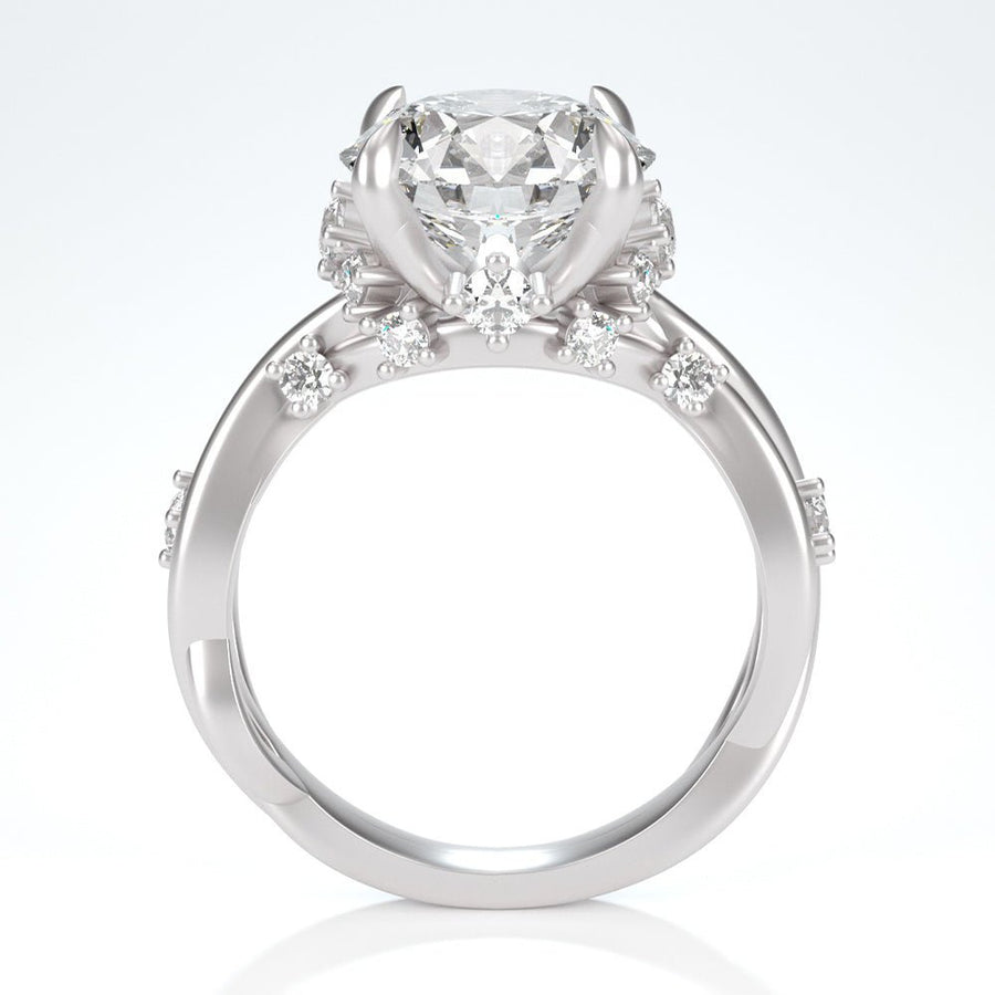 Twisted Vine – Handcrafted Vine - Inspired Moissanite Ring in Sterling, Gold or Platinum - Jewel Eternal