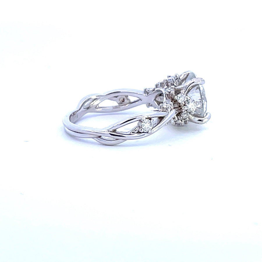 Twisted Vine – Handcrafted Vine - Inspired Moissanite Ring in Sterling, Gold or Platinum - Jewel Eternal
